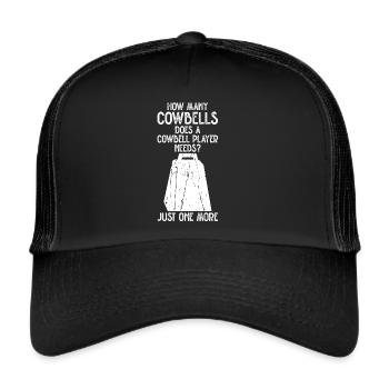 Cowbell More Cowbell-Vintager - Trucker Cap - black/black - Front