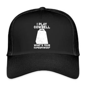 Cowbell More Cowbell-Vintager - Trucker Cap - black/black - Front