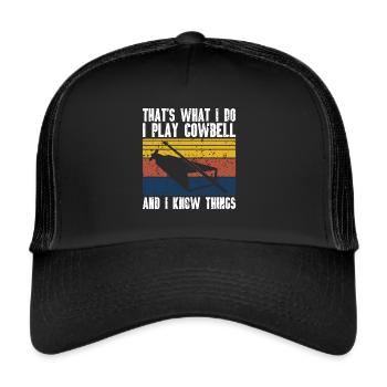 Cowbell More Cowbell-Vintager - Trucker Cap - black/black - Front