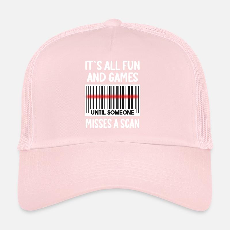 Drôle de citation de code-barres de travailleur des postes Casquette trucker 