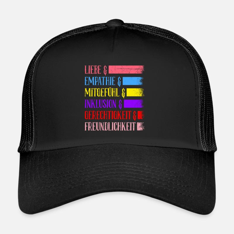 Inclusion Égalité Bienveillance Acceptation Casquette trucker 