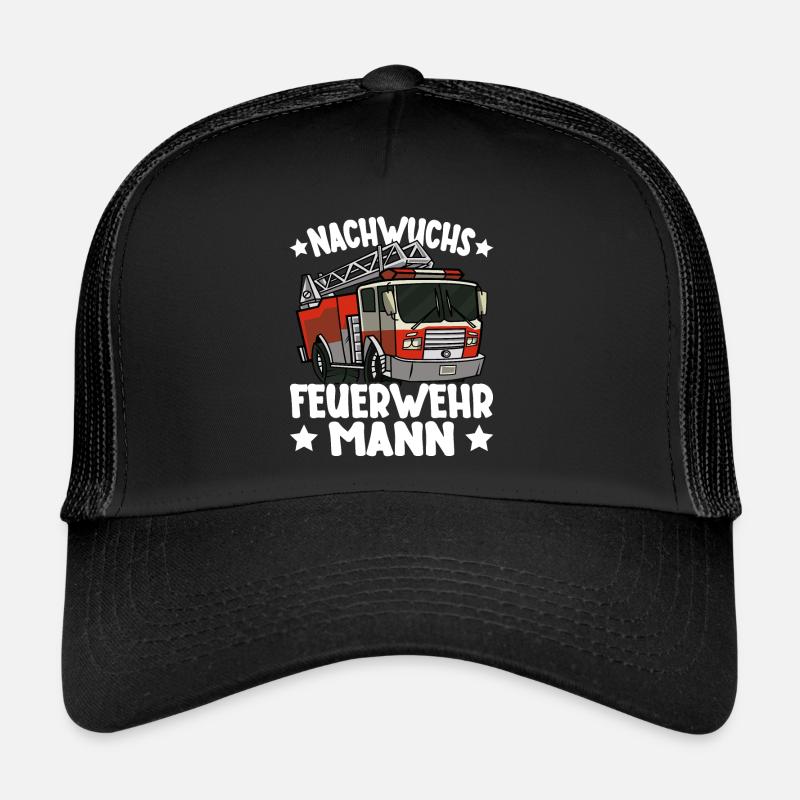 Kinder Junge Feuerwehr Nachwuchs Feuerwehrmann Trucker Cap