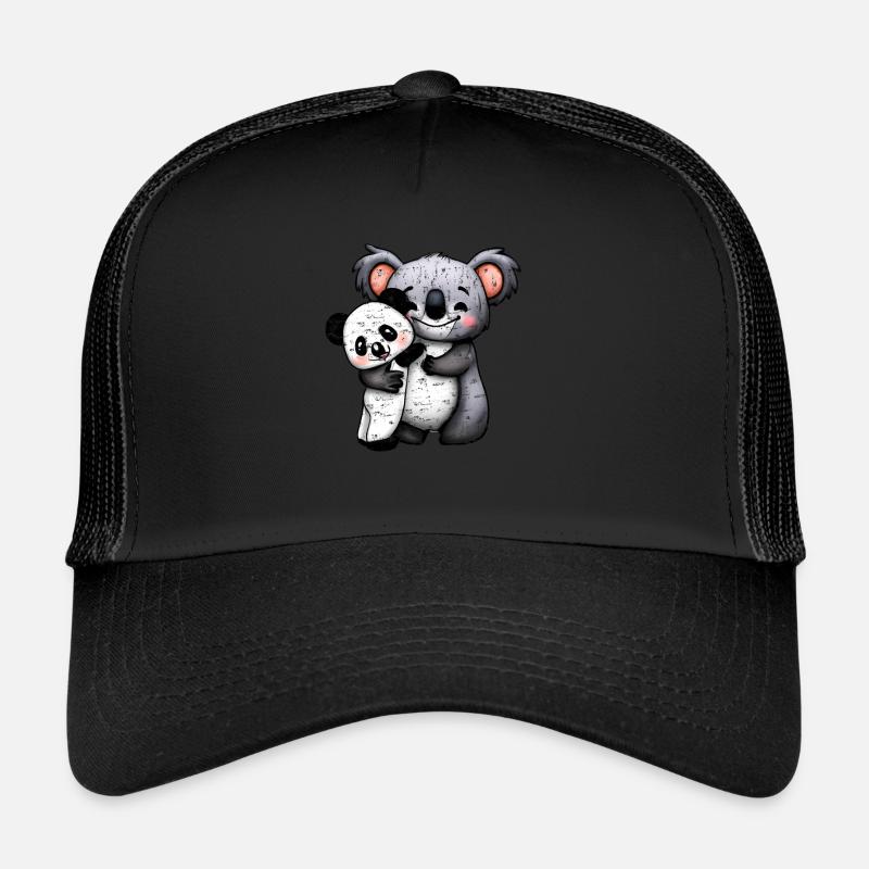 Mignon Koala Bear et Panda Bear Squeeze Grunge Casquette trucker 