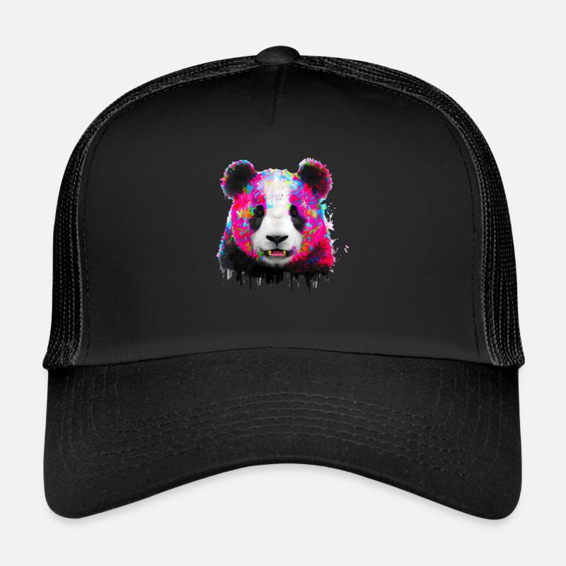 Color explosion Panda Bear Trucker Cap