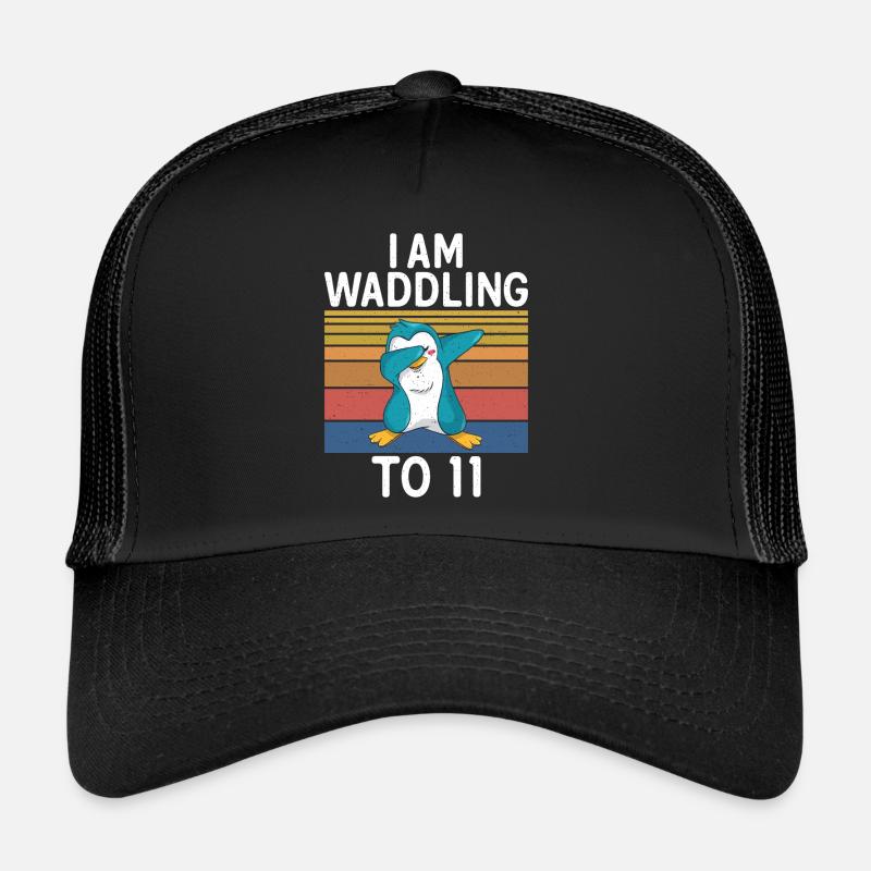 Pinguinliebhaber Pinguin Geschenke - Trucker Cap - Schwarz/Schwarz
