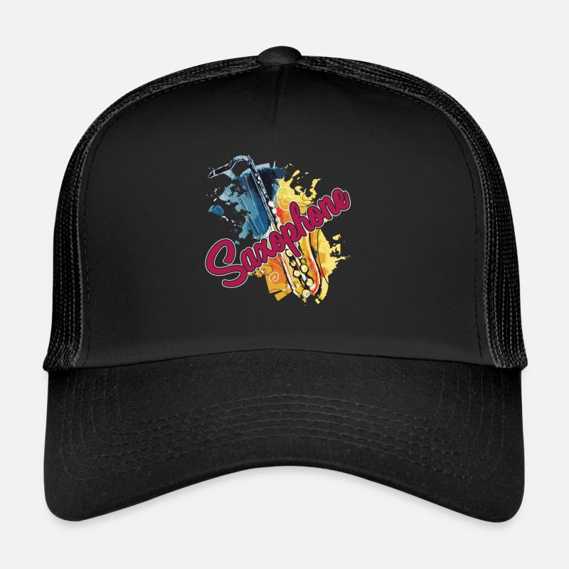 Saxophone Saxophone Watercolor Trucker Cap