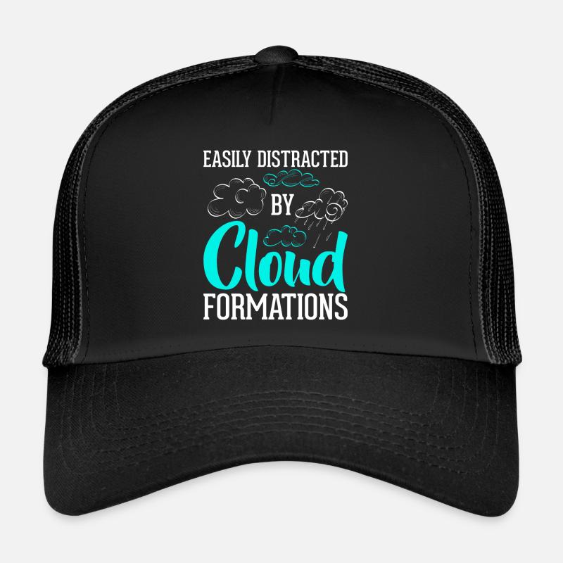 Easily Distracted By Cloud Formations - Trucker Cap - black/black