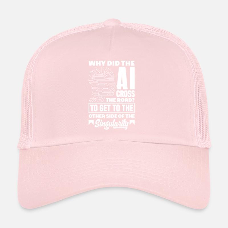 Why Did AI Cross The Road? Funny Computer Science Trucker Cap