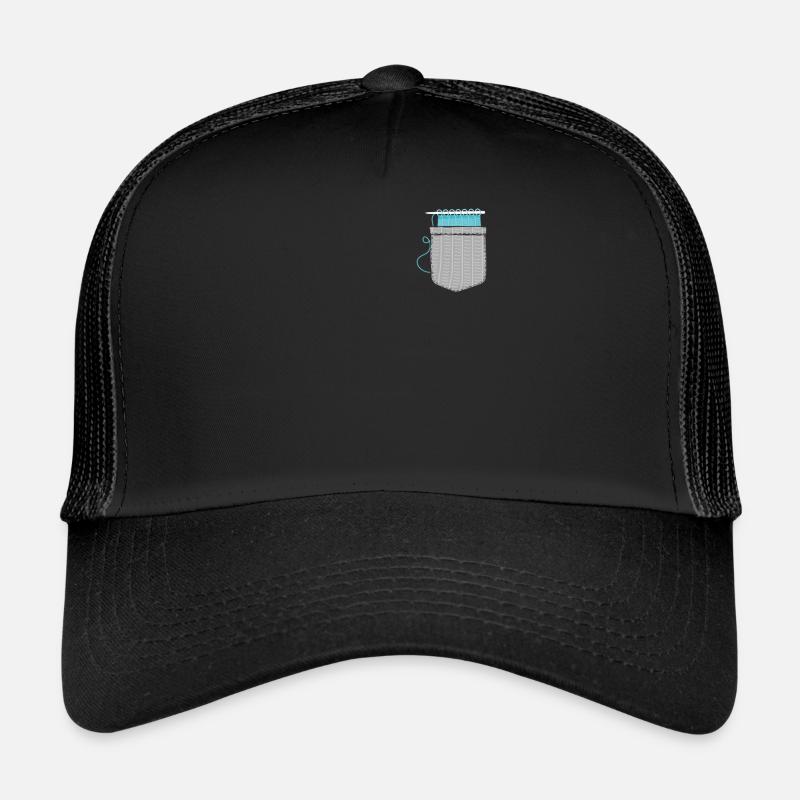Knitting Knitter Pocket Knitting Trucker Cap