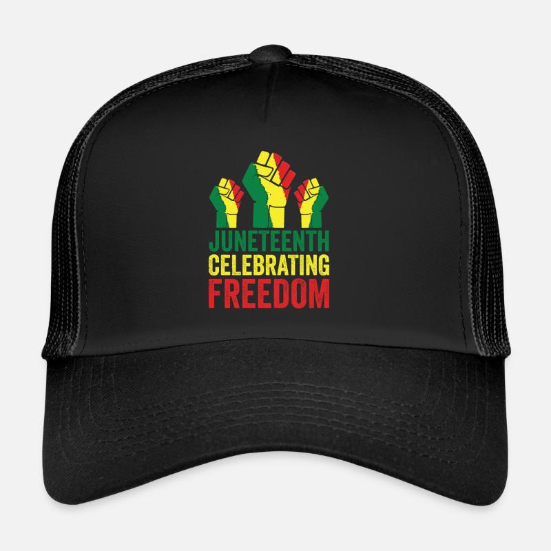 Juneteenth Feier Der Freiheit 1865 Afrika Black Trucker Cap