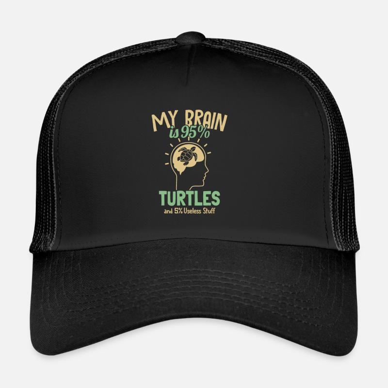 My Brain is 95% Turtles Aquatic Turtle Trucker Cap