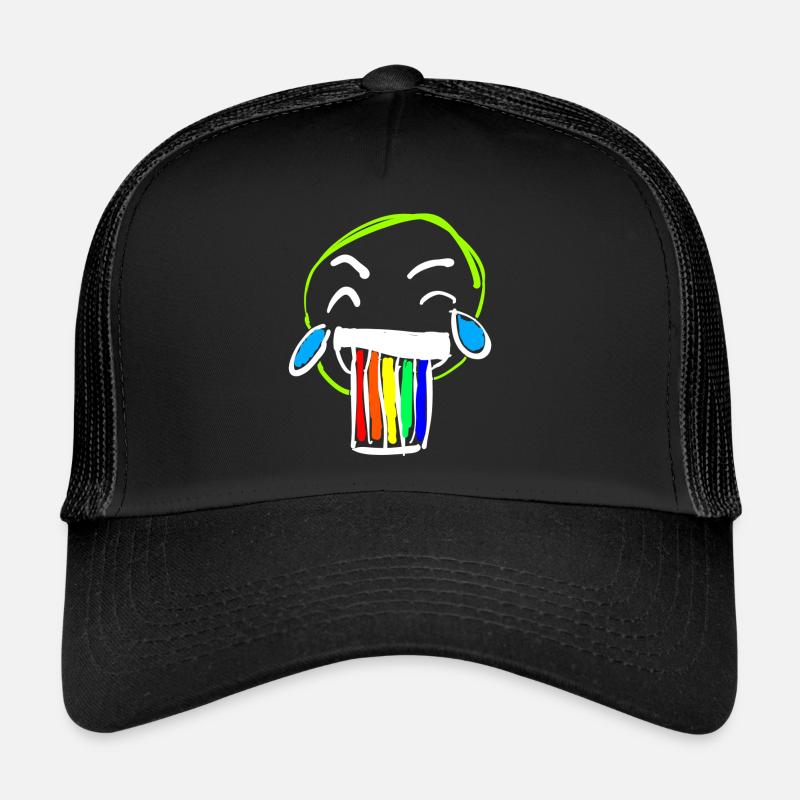 Smile rainbow - Casquette trucker  - noir/noir
