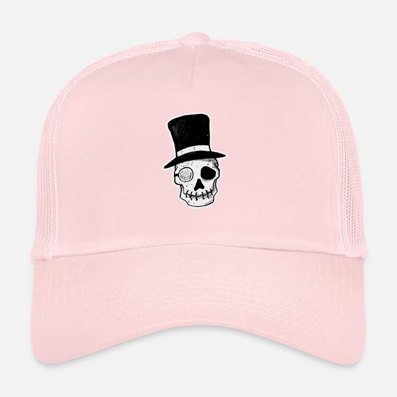 Mr. Dead Gentleman Skull Halloween Magicien Casquette trucker 