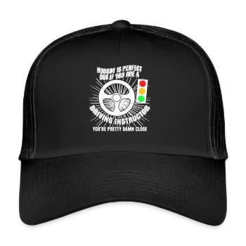 Moniteur d’auto-école Telling blague - Casquette trucker  - noir/noir - Devant