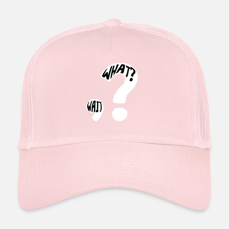 What? Wait Fragezeichen Satzzeichen Trucker Cap