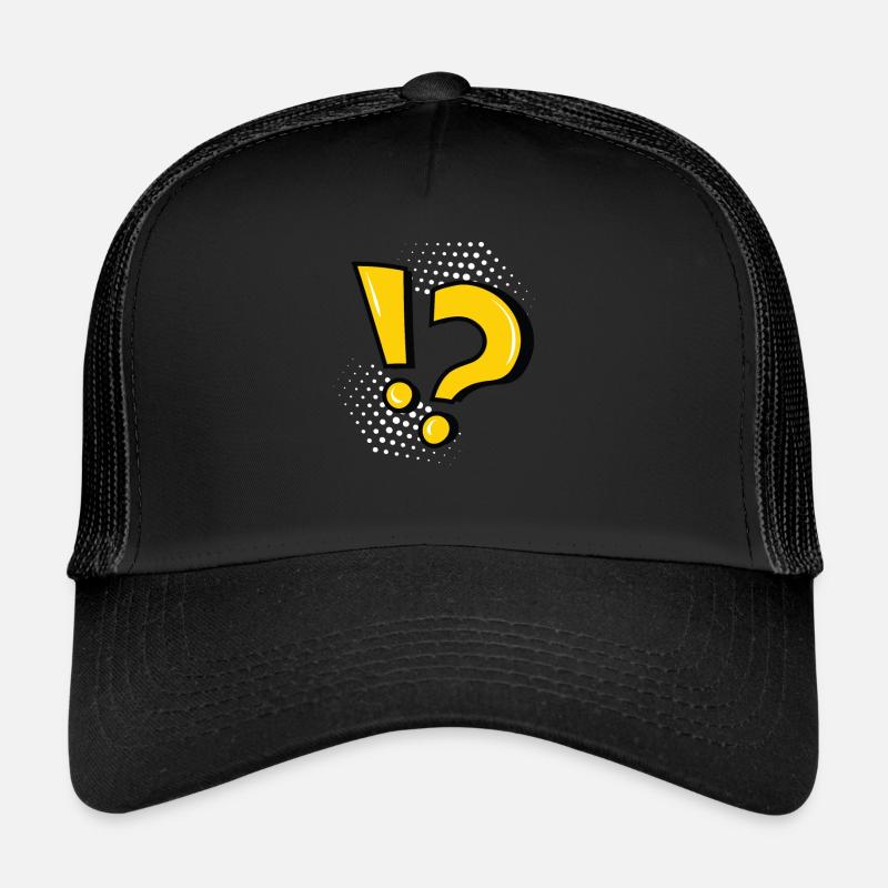 point d’exclamation point d’interrogation point de ponctuation Casquette trucker 