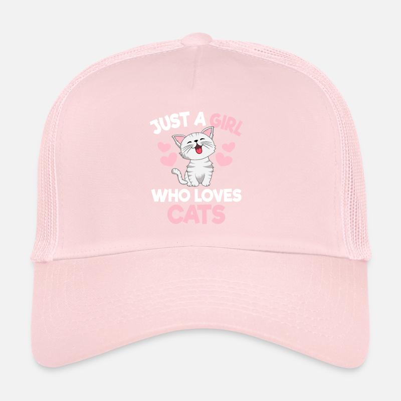 Nur ein Mädchen, das Katzen liebt Katzenliebhaber Nette Cata Katze Trucker Cap