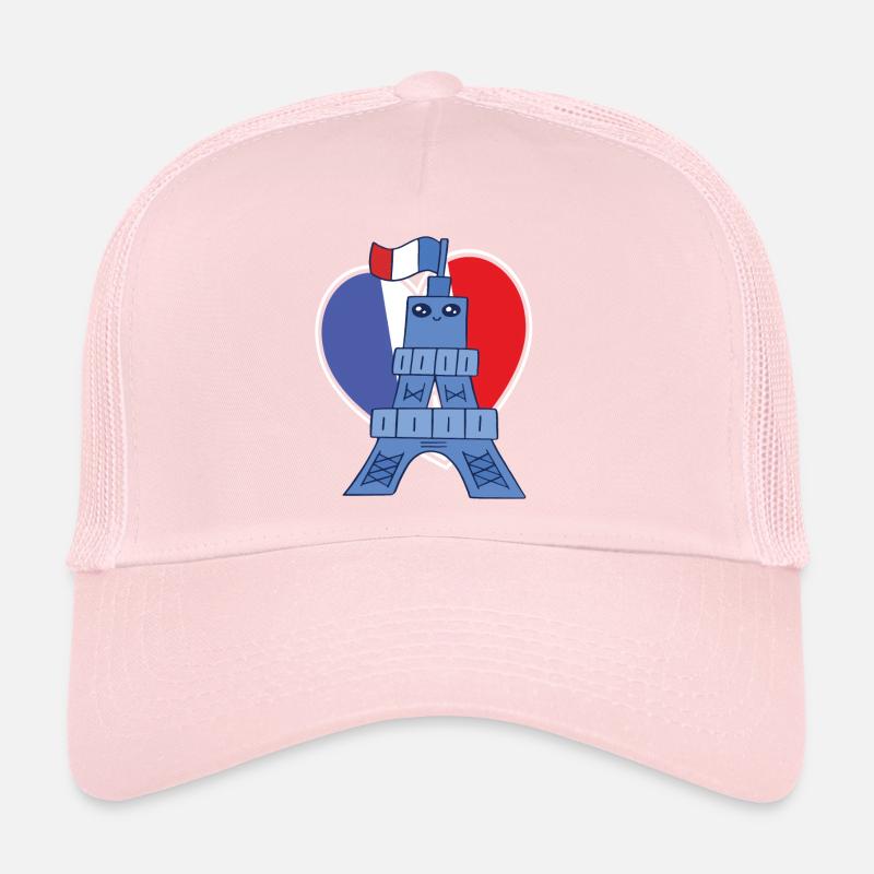France Souvenir Kawaii Tour Eiffel Mignon P Casquette trucker 