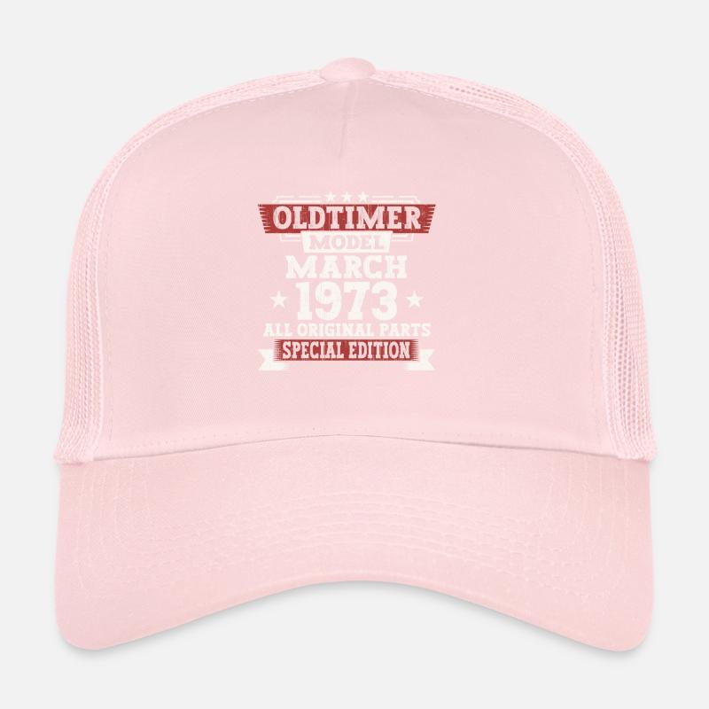 50e anniversaire homme Mars Né en 1973 Oldtimer Casquette trucker 