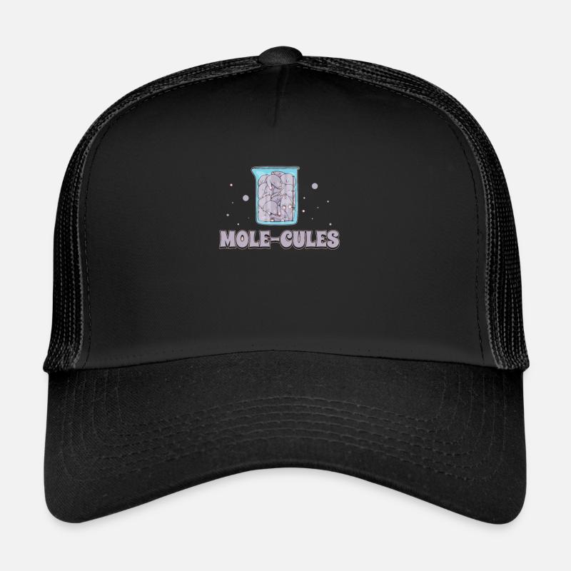 Funny Mole-Cules Mole Problems A Chemistry Mole - Trucker Cap - Schwarz/Schwarz