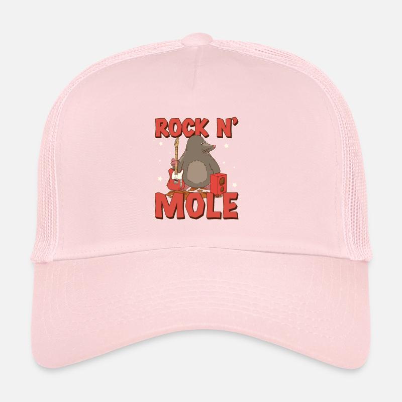 Funny Mole Rat Rock N’Mole For Mole Puns Lover Casquette trucker 