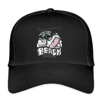 Family Vacation California Sacramento Palm Beach - Trucker Cap - black/black - Front