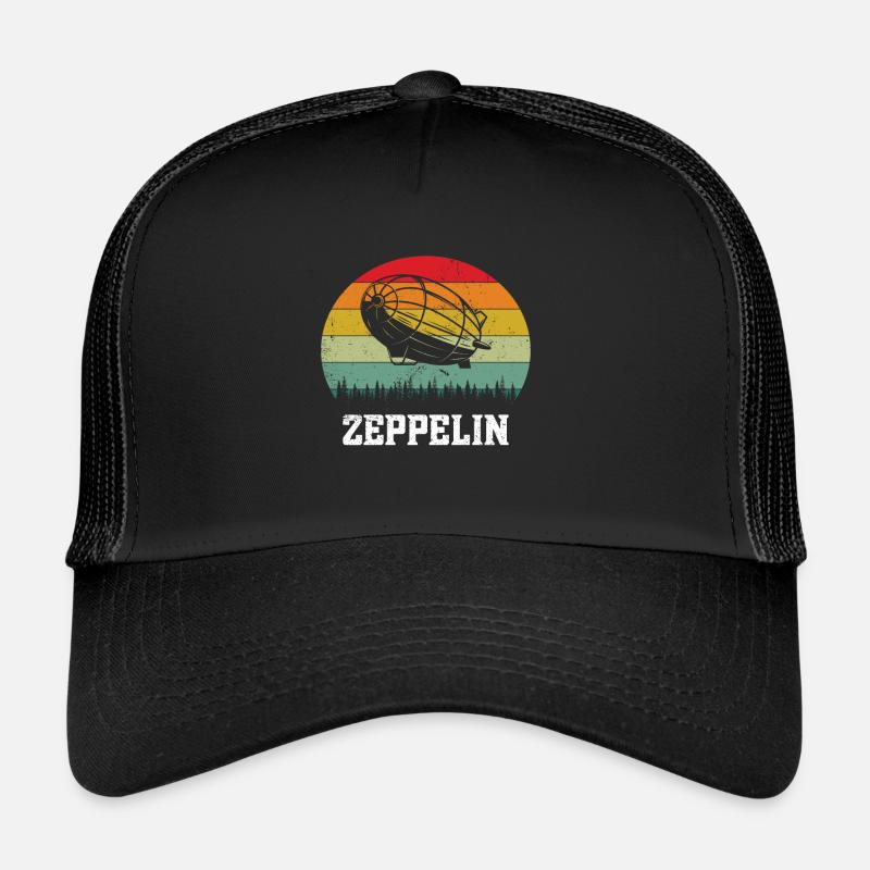 Zeppelin Flugzeugluftschiff Leitbarer Luftfahrt Trucker Cap