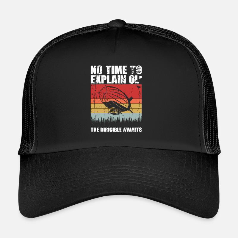 Zeppelin Aircraft dirigeable Aviation conductible Casquette trucker 