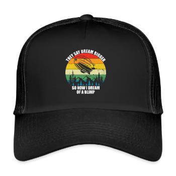 Zeppelin Flugzeugluftschiff Leitbarer Luftfahrt - Trucker Cap - Schwarz/Schwarz - Vorne