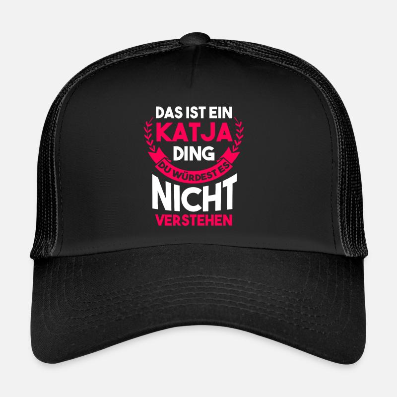 Katja - Trucker Cap - Schwarz/Schwarz