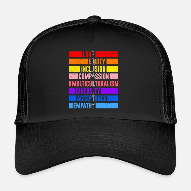Inclusion Égalité Bienveillance Acceptation Casquette trucker 