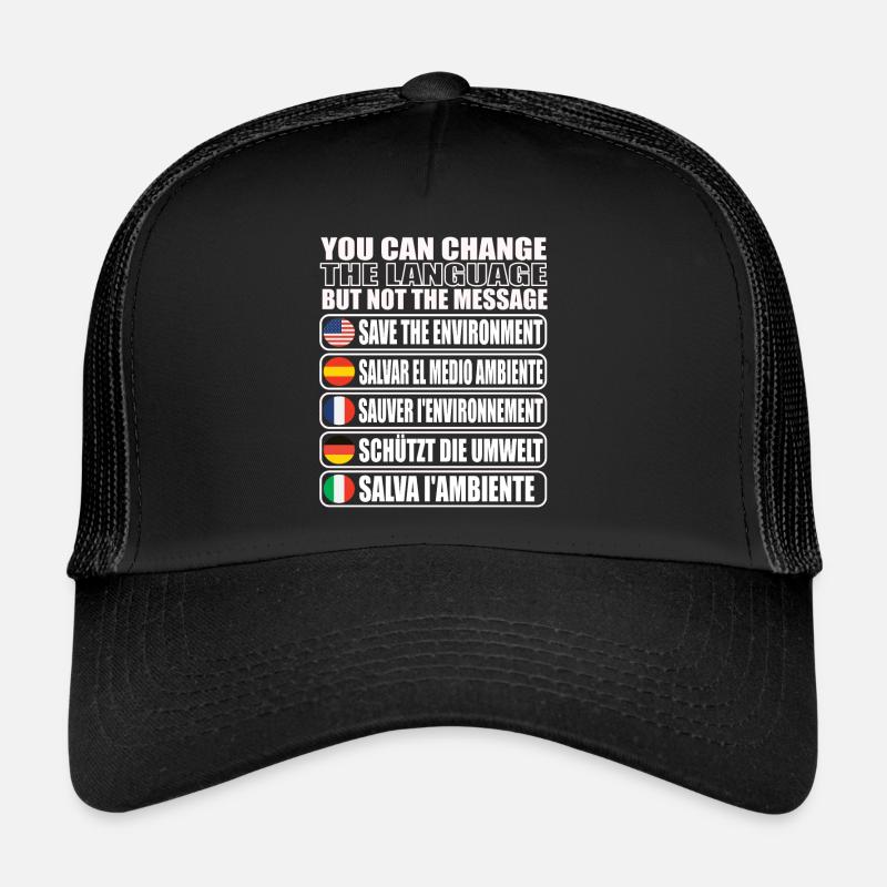 Speichern Sie Die Planetenumgebung Trucker Cap