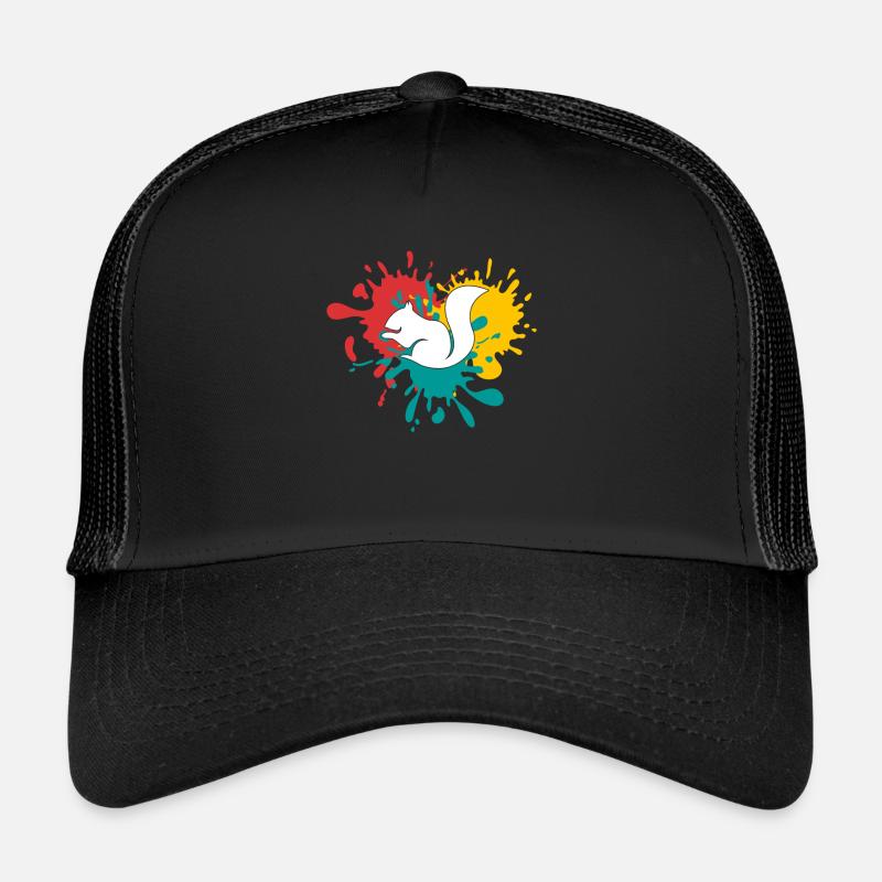 Eichhörnchen - Trucker Cap - Schwarz/Schwarz