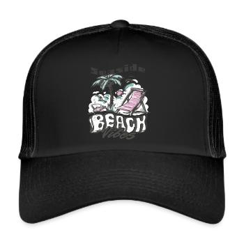 Florida Seaside Ocean Beach Surfing - Trucker Cap - black/black - Front