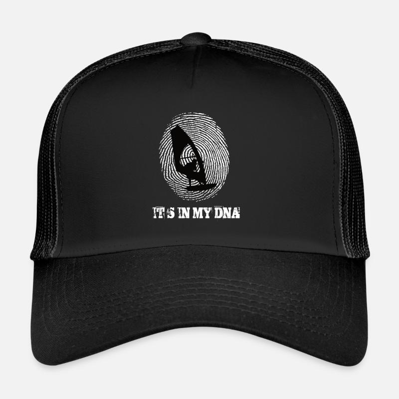 La planche à voile est dans mon ADN - Casquette trucker  - noir/noir