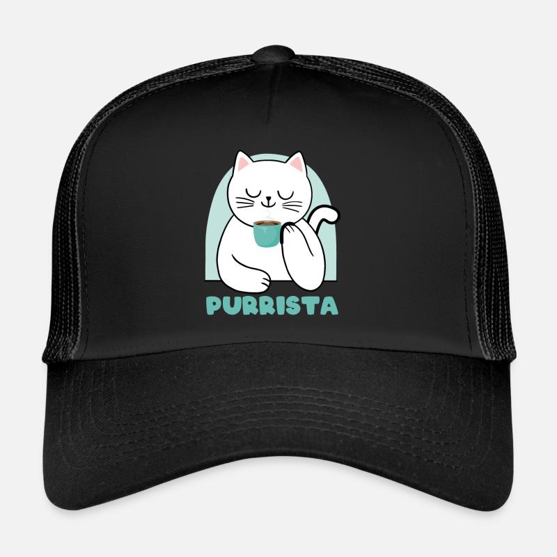 Purrista Coffee Roasting Coffee Cat Trucker Cap