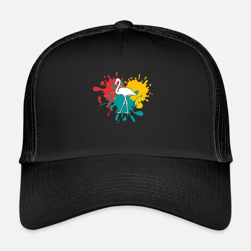 Flamingo - Trucker Cap - Schwarz/Schwarz