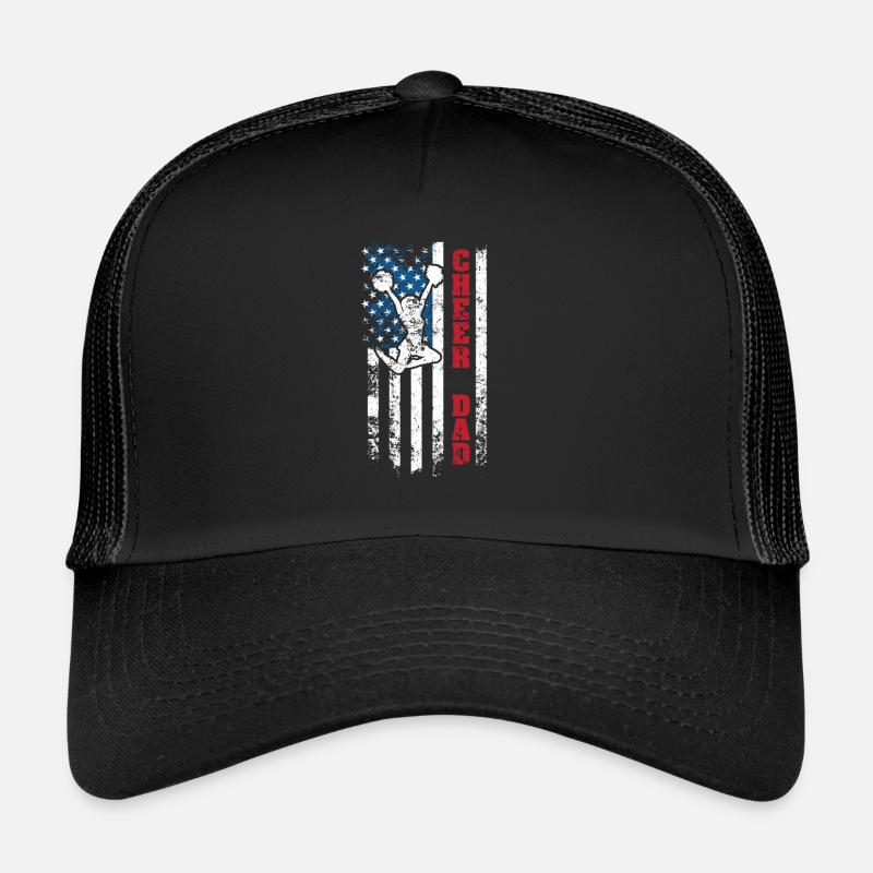 July 4 U.S. Flag Cheer Dad Patriotic Daddy Father Trucker Cap