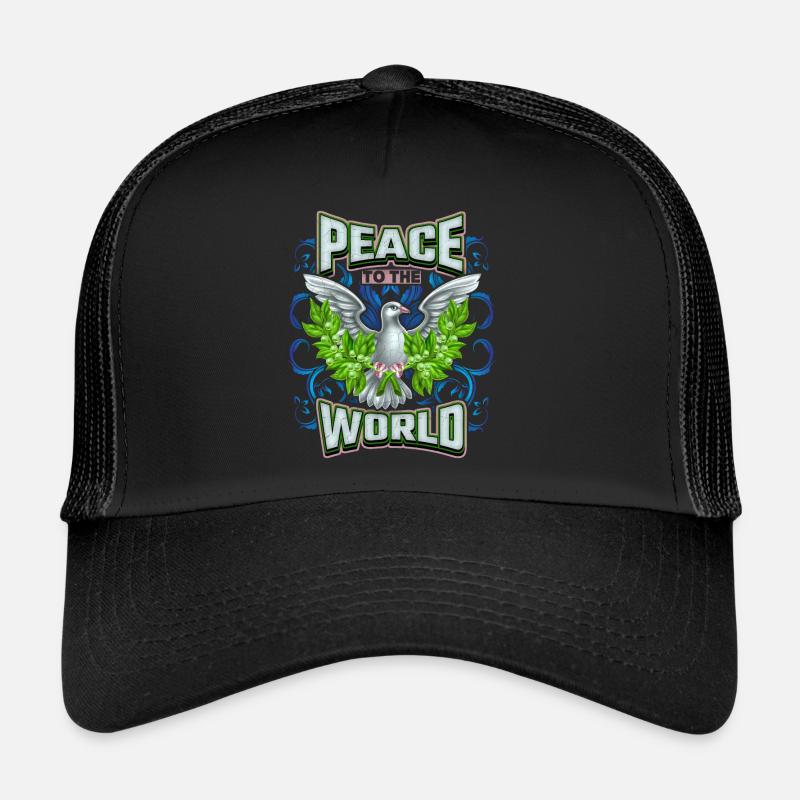 Frieden, Frieden-Spruch mit Friedenstaube Trucker Cap