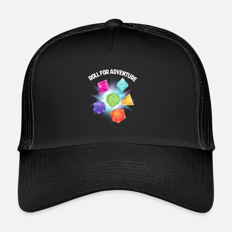 Polyedrische Würfel - Trucker Cap - Schwarz/Schwarz