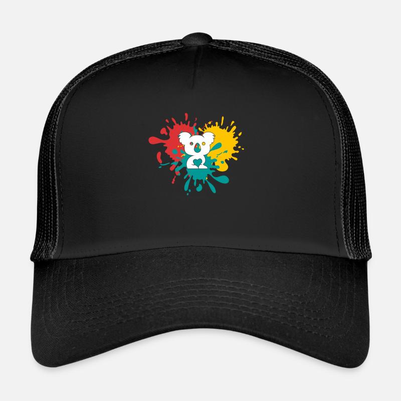 Koala - Trucker Cap - Schwarz/Schwarz