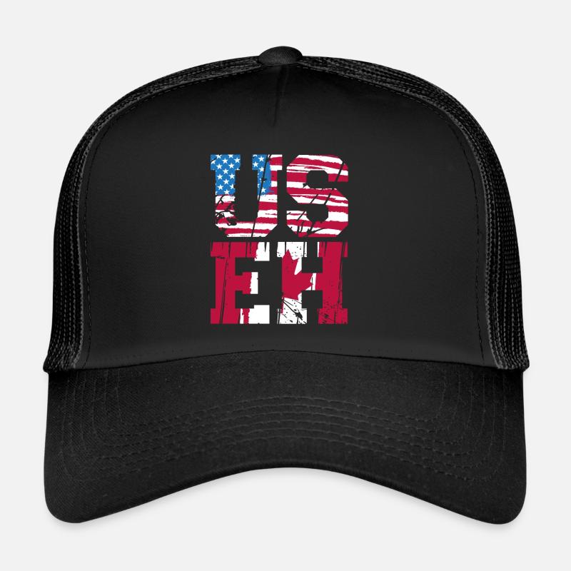 Happy Canada Day Canadian Canada Flag Maple Leaf Trucker Cap
