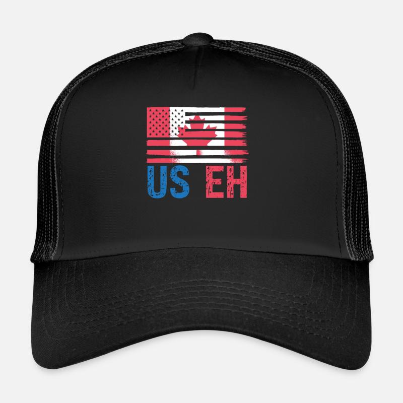 Happy Canada Day Canadian Canada Flag Maple Leaf Trucker Cap