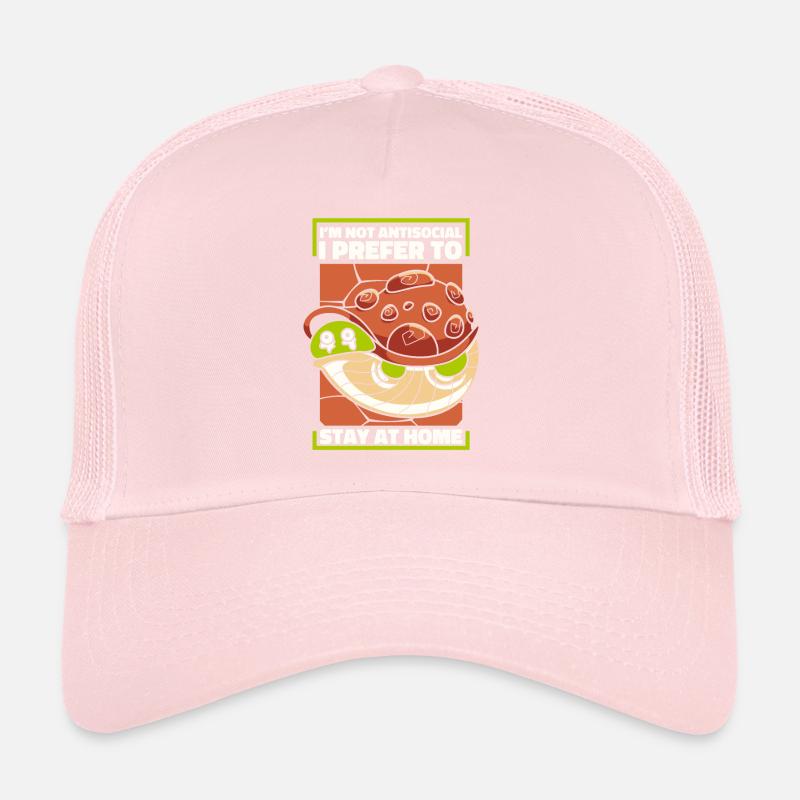 Pas antisocial préfère rester à la maison Tortue Casquette trucker 