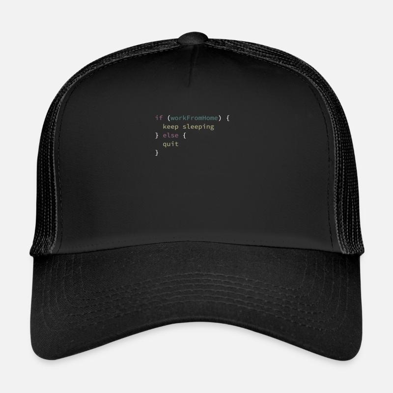 Lustige Arbeit von zu Hause aus Computer Trucker Cap