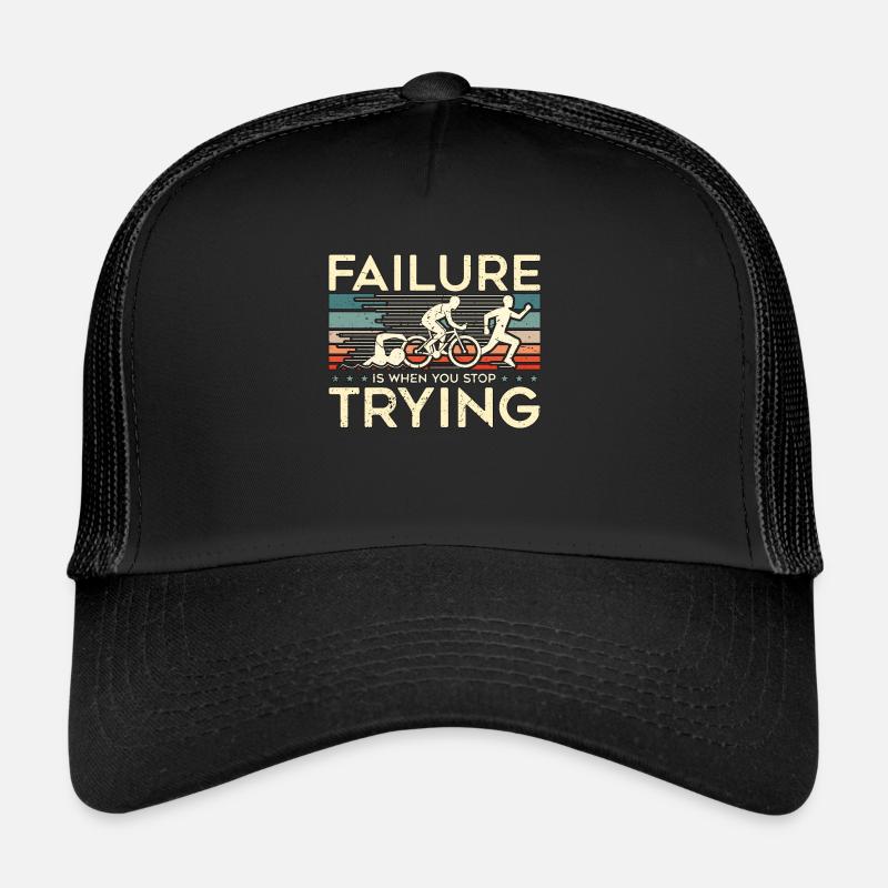 Triathlon Failure Is When You Retro Competition - Trucker Cap - Schwarz/Schwarz