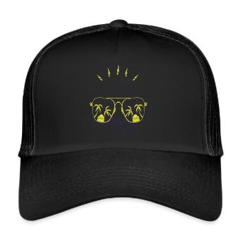 Sunglass Florida West Palm Beach Palm Beach Ocean - Trucker Cap - black/black - Front