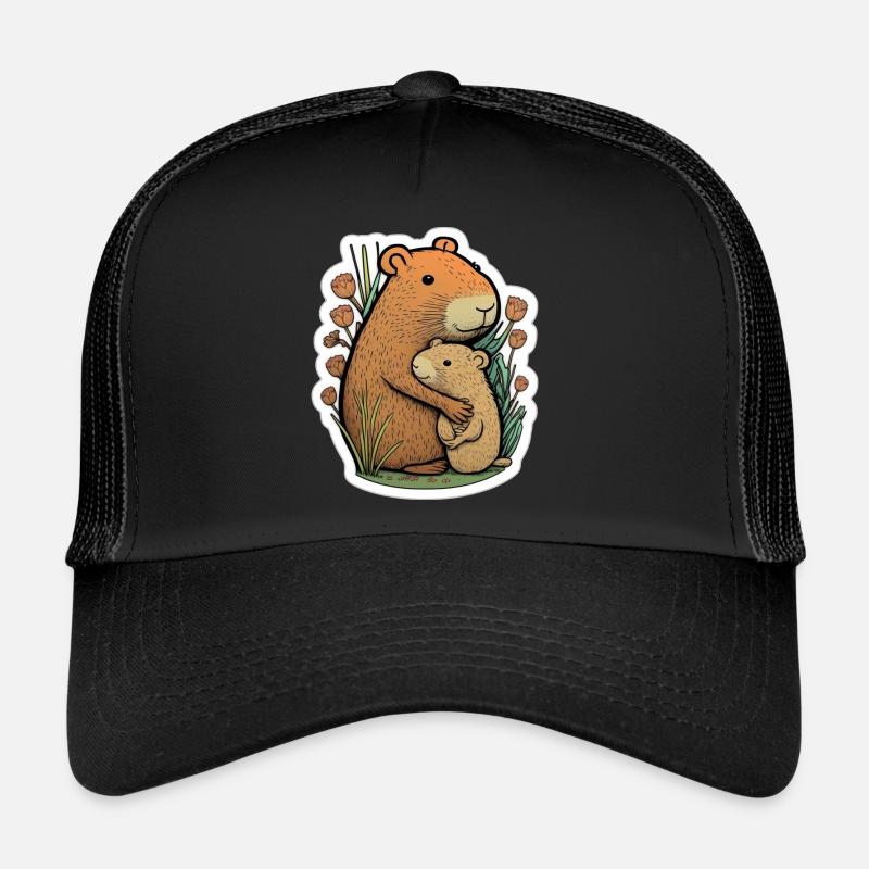 Capybara cuddles Trucker Cap