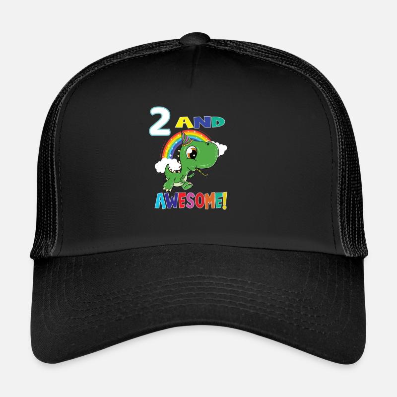 2 And Awesome Birthday Dino Boy Trucker Cap