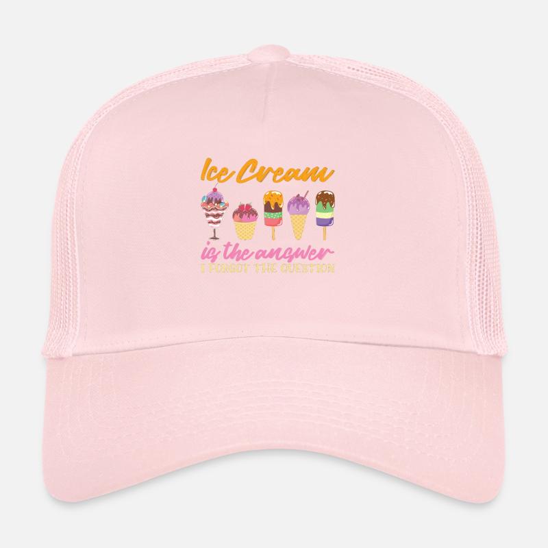 Ice Cream Is The Answer Eiscreme Eis Trucker Cap